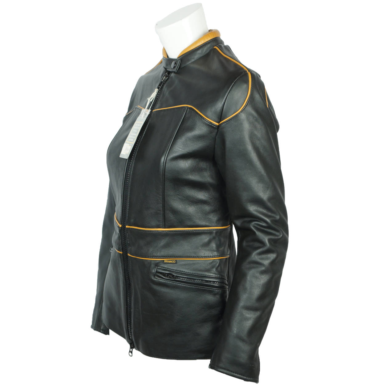 Vintage NWT Brimaco Cafe Racer Leather Motorcycle Jacket M - Poppy's Vintage Clothing