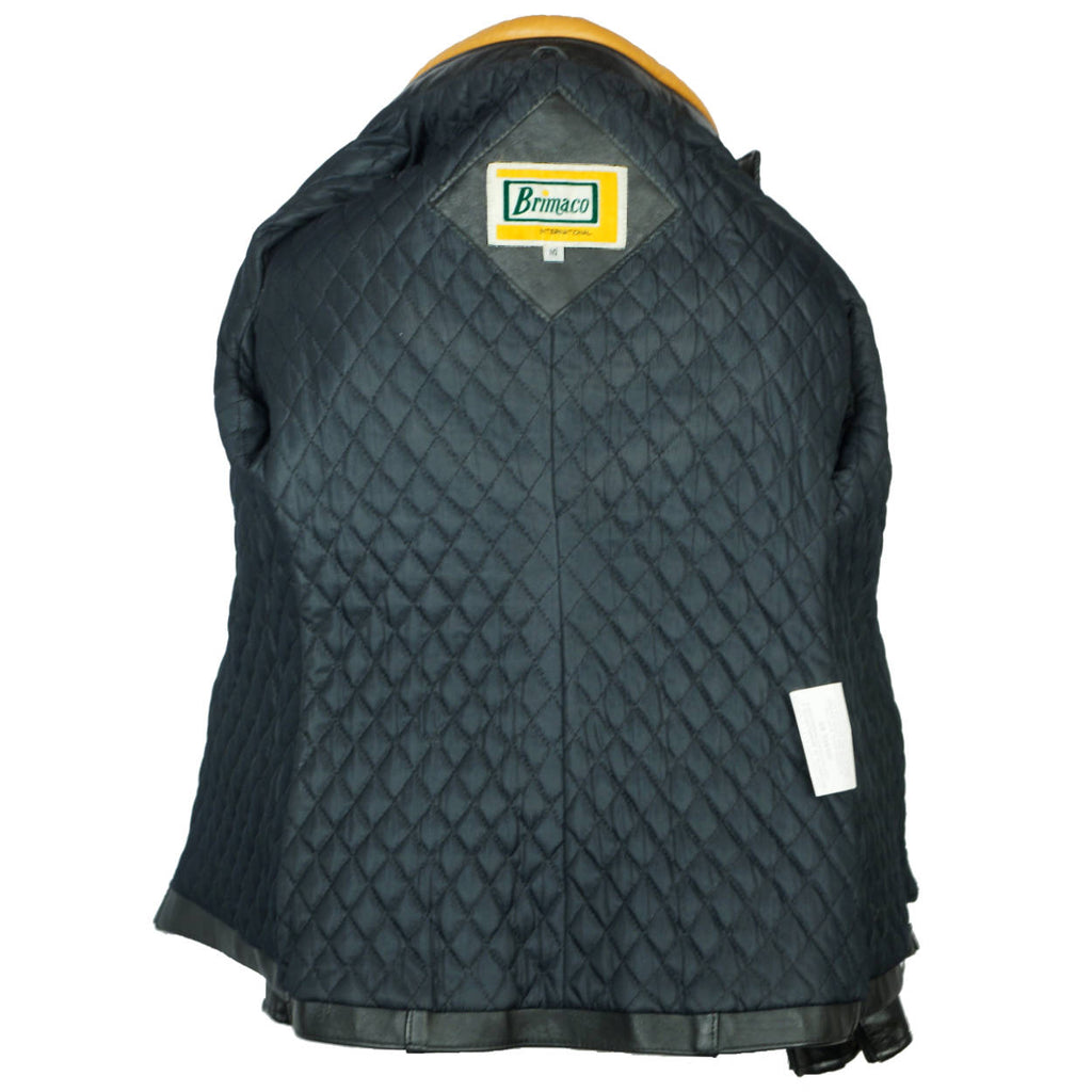 Vintage NWT Brimaco Cafe Racer Leather Motorcycle Jacket M - Poppy's Vintage Clothing