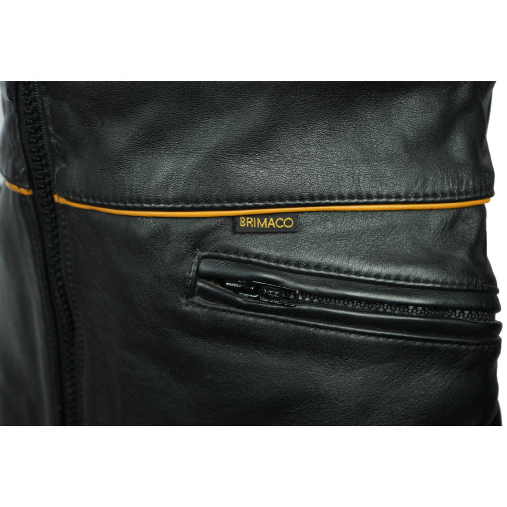 Vintage NWT Brimaco Cafe Racer Leather Motorcycle Jacket M - Poppy's Vintage Clothing