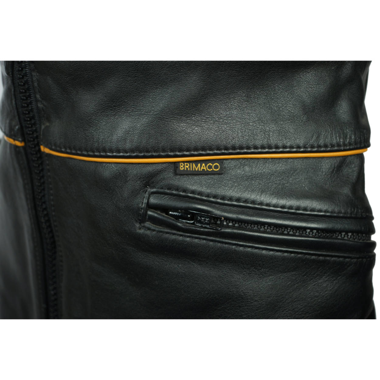 Vintage NWT Brimaco Cafe Racer Leather Motorcycle Jacket M - Poppy's Vintage Clothing