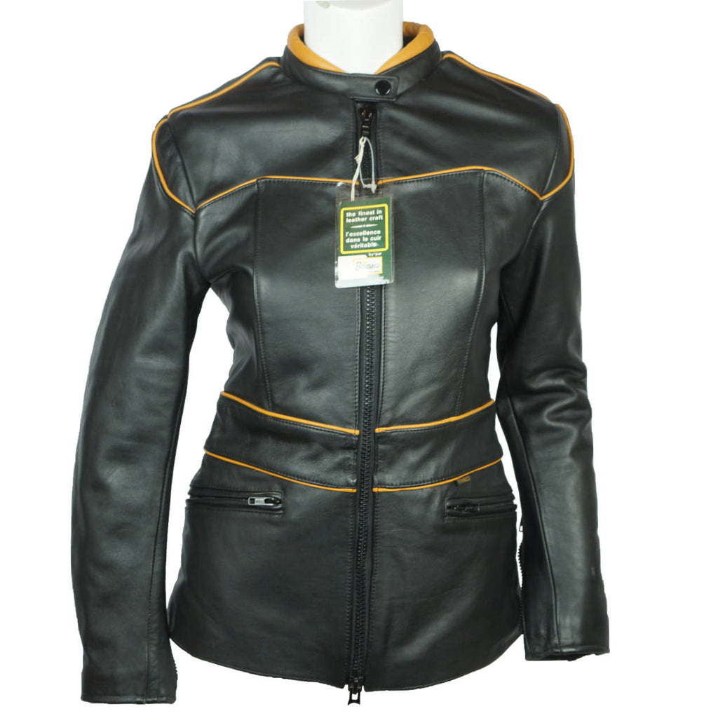 Vintage NWT Brimaco Cafe Racer Leather Motorcycle Jacket M - Poppy's Vintage Clothing