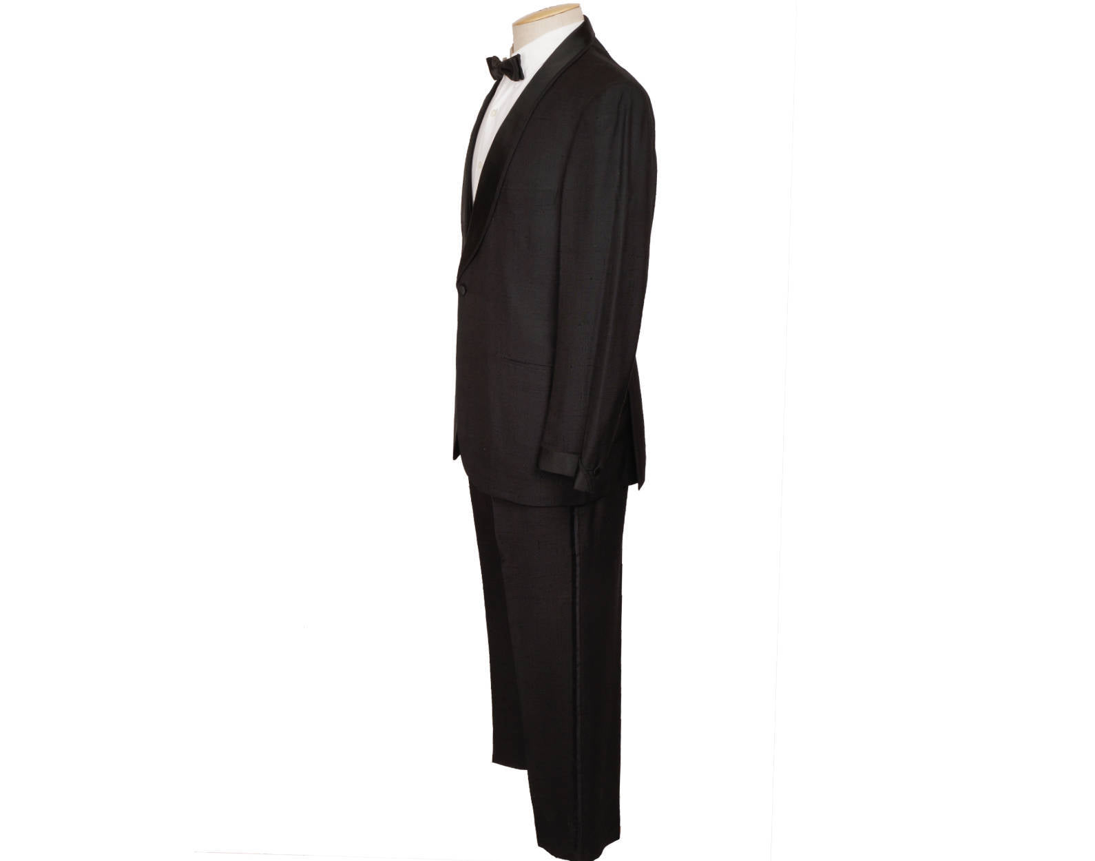 Vintage 1960s Brioni Mens Silk Tuxedo Suit - Roman Style  - Size M - Poppy's Vintage Clothing