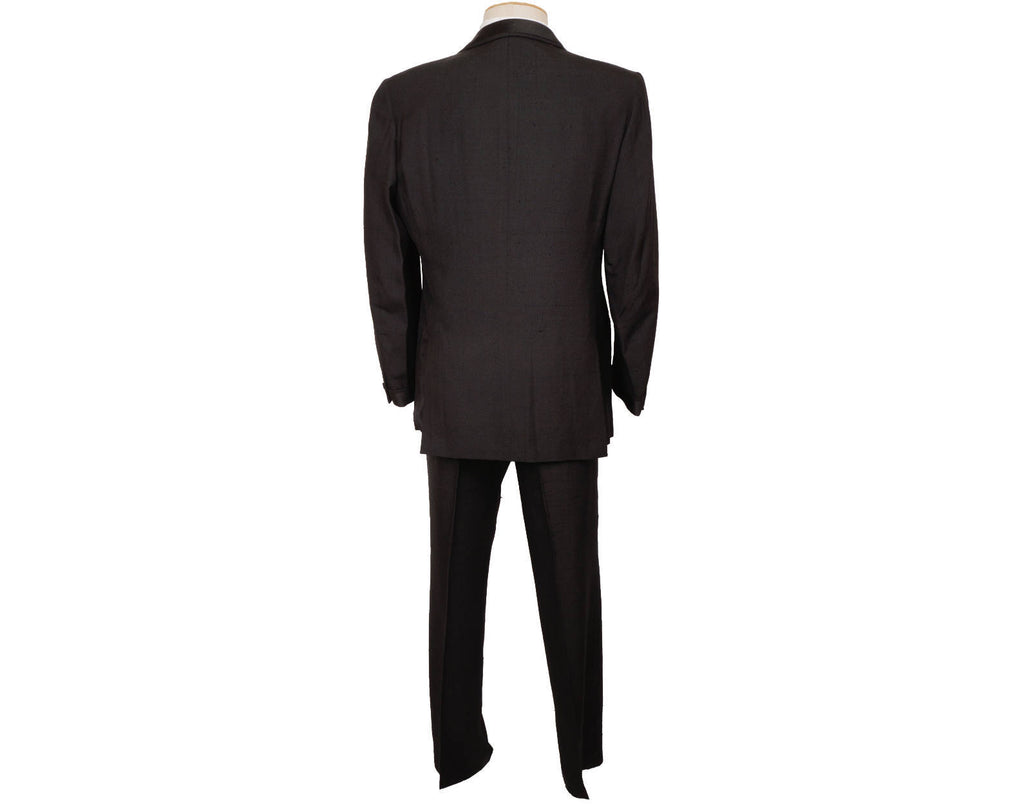 Vintage 1960s Brioni Mens Silk Tuxedo Suit - Roman Style  - Size M - Poppy's Vintage Clothing