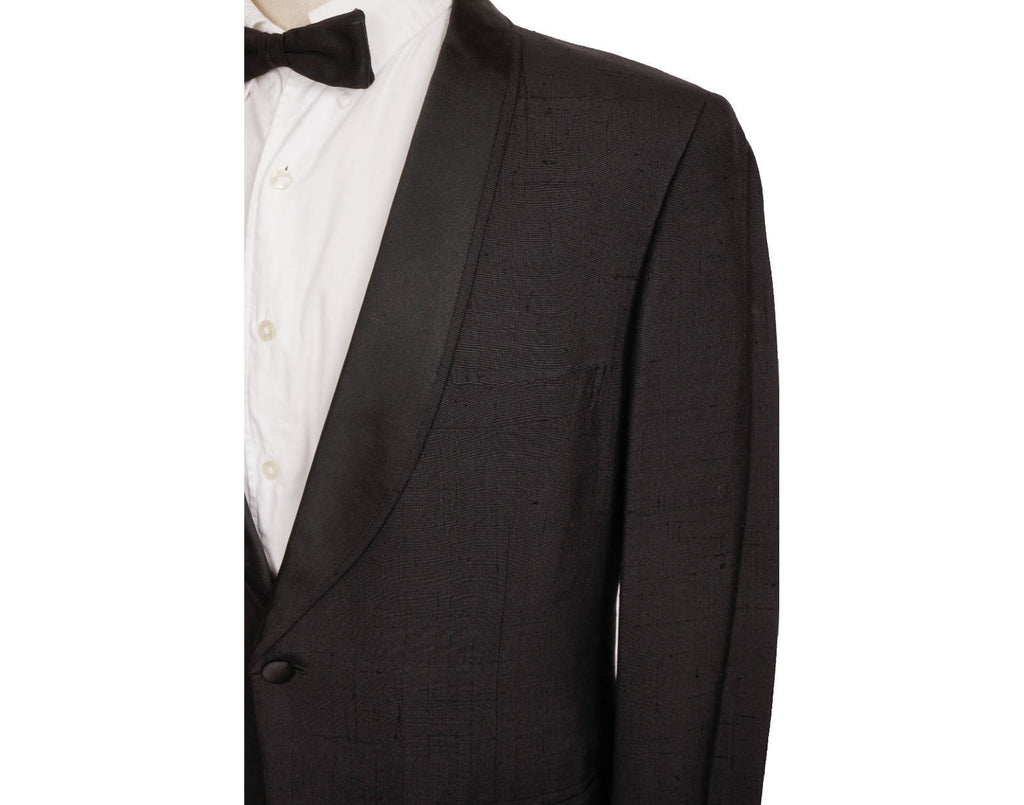 Vintage 1960s Brioni Mens Silk Tuxedo Suit - Roman Style  - Size M - Poppy's Vintage Clothing
