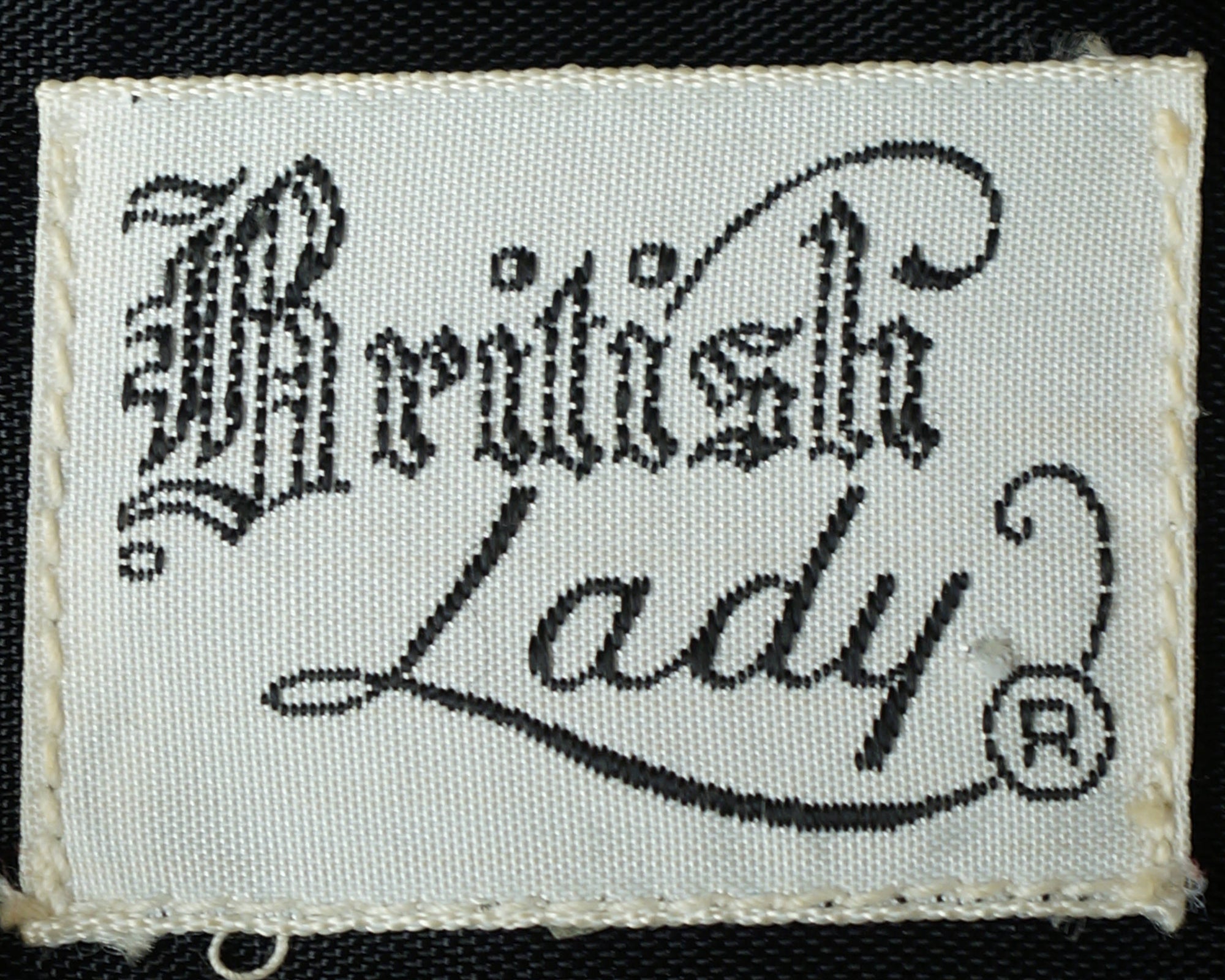 Vintage 1950s Peignoir Robe Black Nylon w Floral Print British Lady Size Large - Poppy's Vintage Clothing