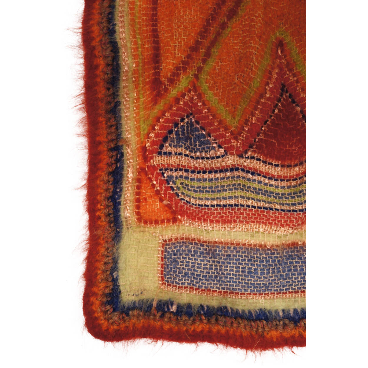 Antique British Flag Patriotic Scarf Hand Woven Wool Boer War Era - Poppy's Vintage Clothing