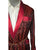 Vintage Mens Dressing Gown Woven Satin Robe with Hearts - Size M - Poppy's Vintage Clothing