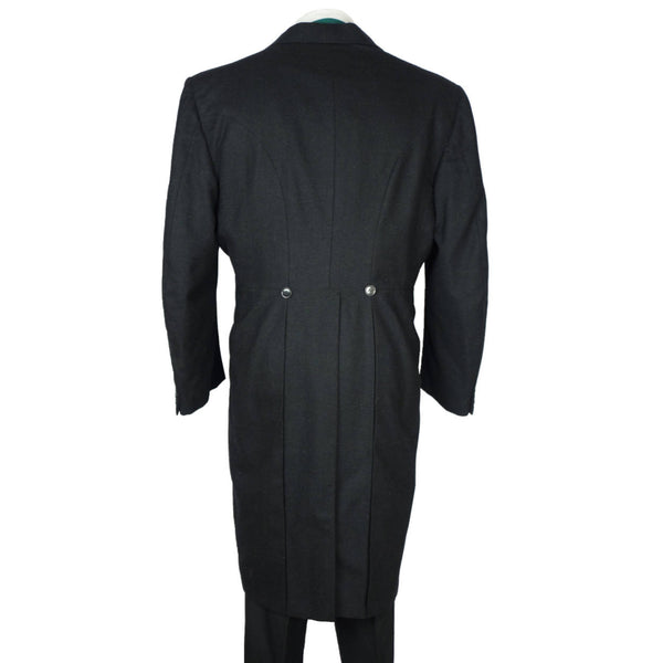 Vintage Mens Morning Coat Tailor Dated 1966 Formal Tails Tailcoat Size Large - Poppy's Vintage Clothing