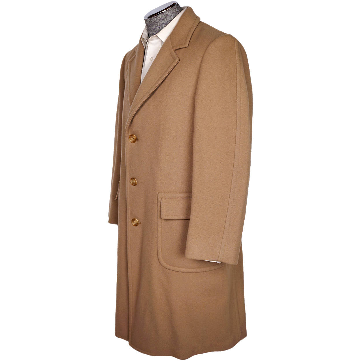 Vintage Brooks Brothers Brooksgate Overcoat 1970s Wool Top Coat Size 40 Short - Poppy's Vintage Clothing