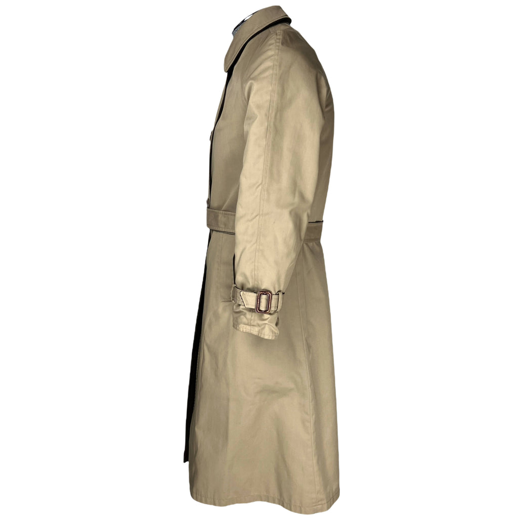 Vintage 1970s Italian Reversible Corduroy Coat Raincoat Sz S