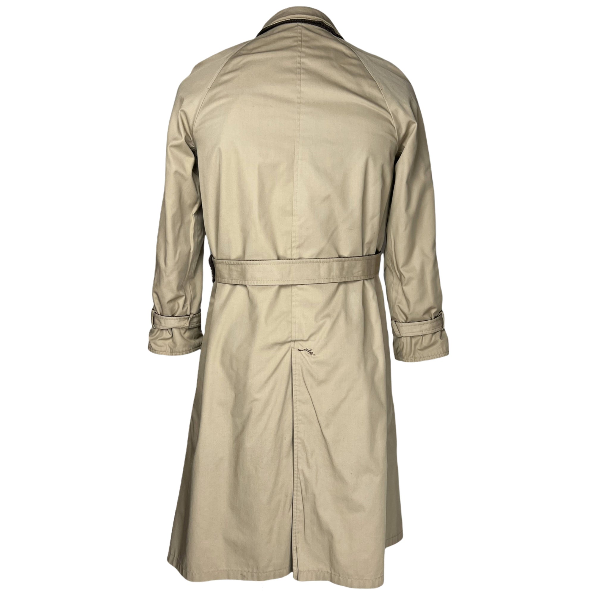 Vintage 1970s Italian Reversible Corduroy Coat Raincoat Sz S