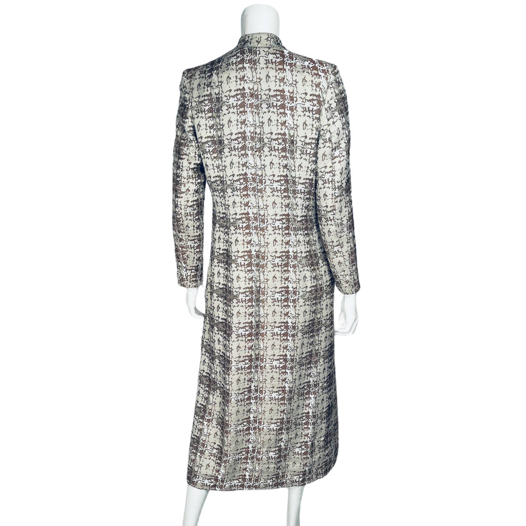 Vintage 1960s Silk Brocade Coat Ladies Size M L