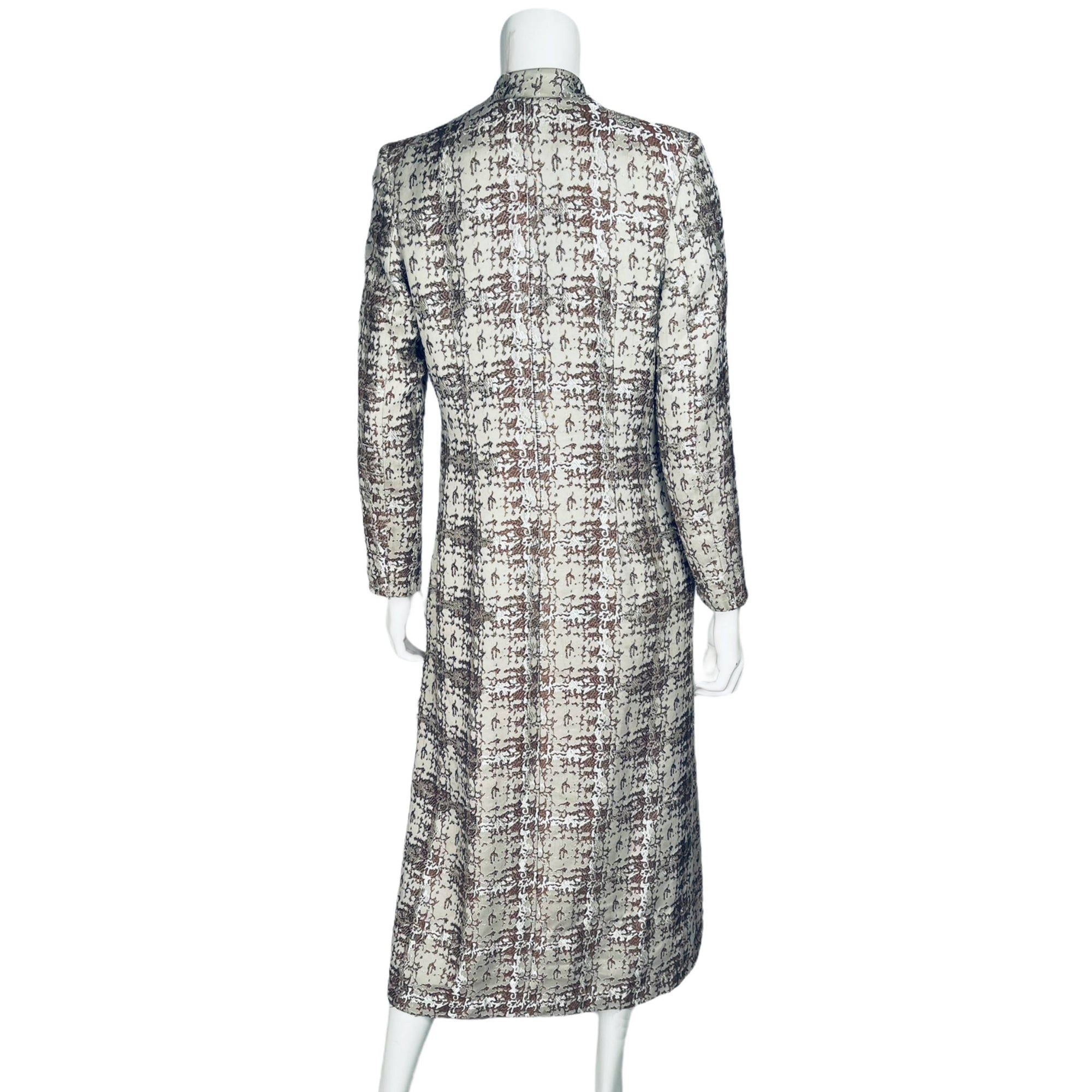 Vintage 1960s Silk Brocade Coat Ladies Size M L