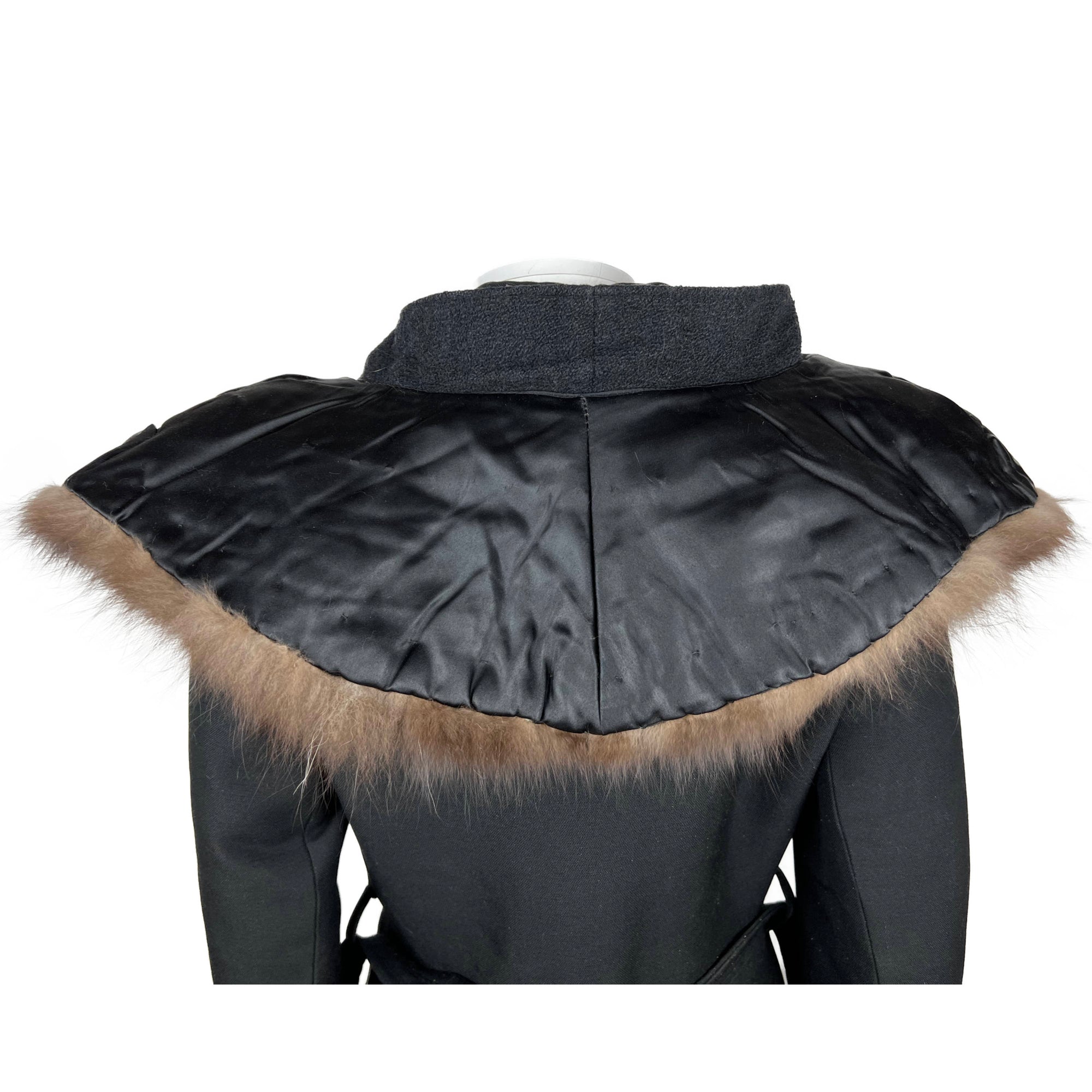 Large Vintage Fox Fur Collar Brown w Frosted Tips