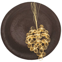 Vintage 1930s 40s Ladies Brown Straw Beret Hat Flore Deschamps Montreal Small - Poppy's Vintage Clothing