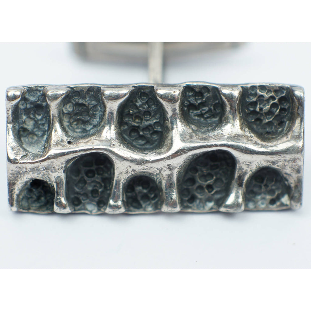 Vintage 70s Brutalist Cufflinks Modernist Robert Larin - Poppy's Vintage Clothing