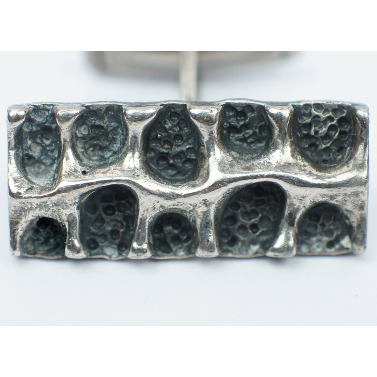 Vintage 70s Brutalist Cufflinks Modernist Robert Larin - Poppy's Vintage Clothing