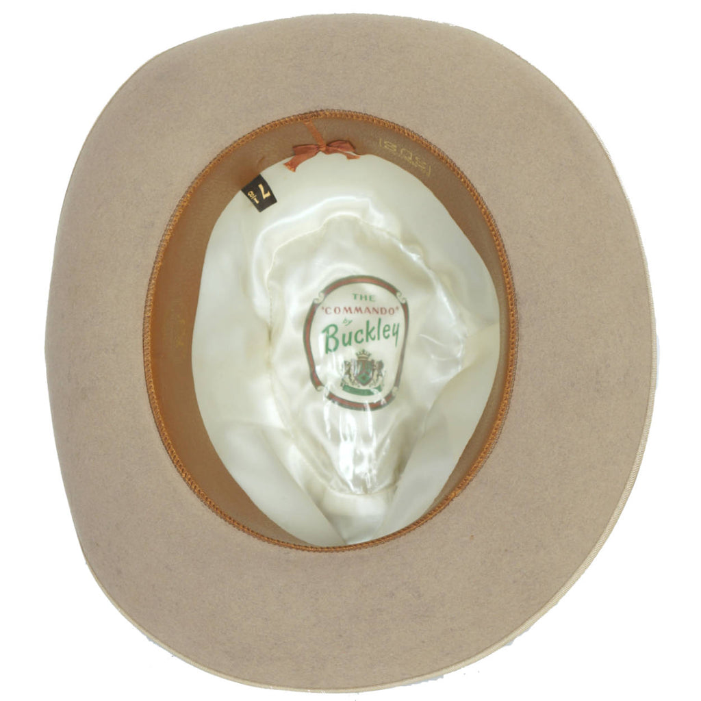 Vintage 50s Mens Fedora Hat Buckley Commando Montreal 7 1/8 - Poppy's Vintage Clothing