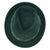 Vintage 1960s Mens Fedora Hat Custom Made Buckley Montreal Green Velour Size M - Poppy's Vintage Clothing