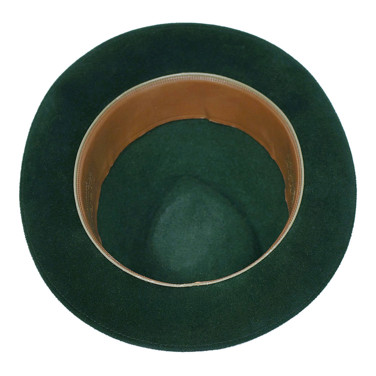 Vintage 1960s Mens Fedora Hat Custom Made Buckley Montreal Green Velour Size M - Poppy's Vintage Clothing