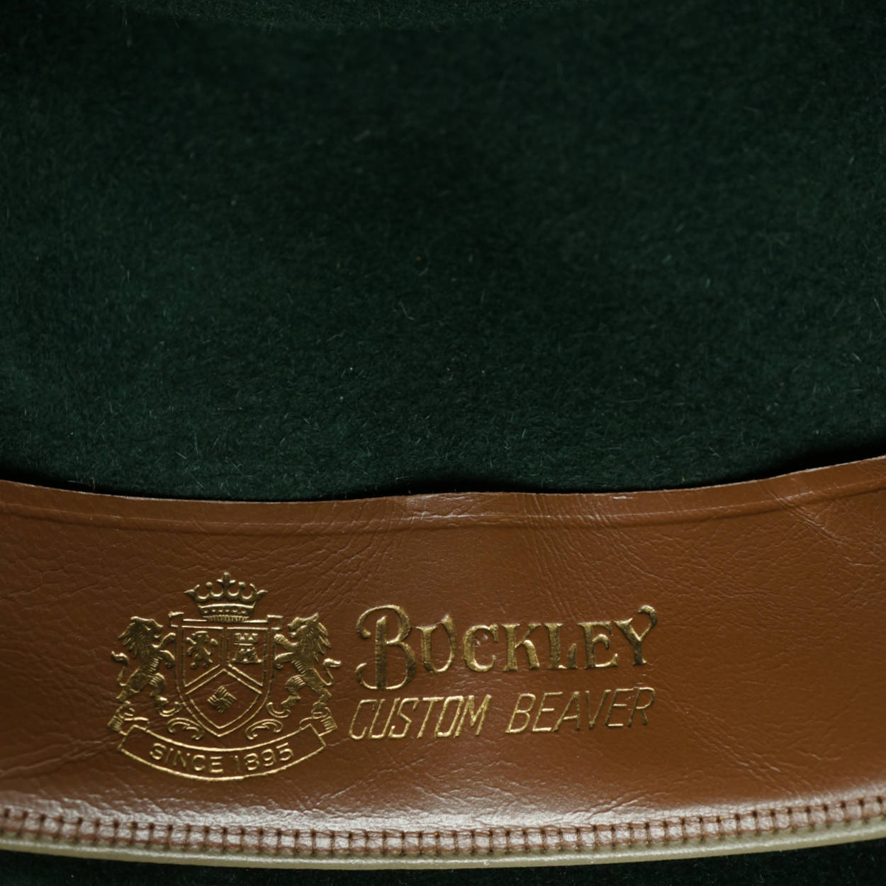 Vintage 1960s Mens Fedora Hat Custom Made Buckley Montreal Green Velour Size M - Poppy's Vintage Clothing