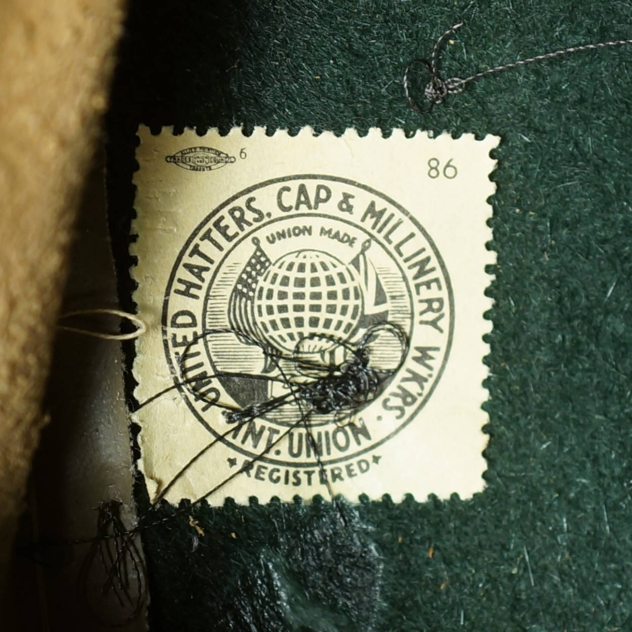 Vintage 1960s Mens Fedora Hat Custom Made Buckley Montreal Green Velour Size M - Poppy's Vintage Clothing