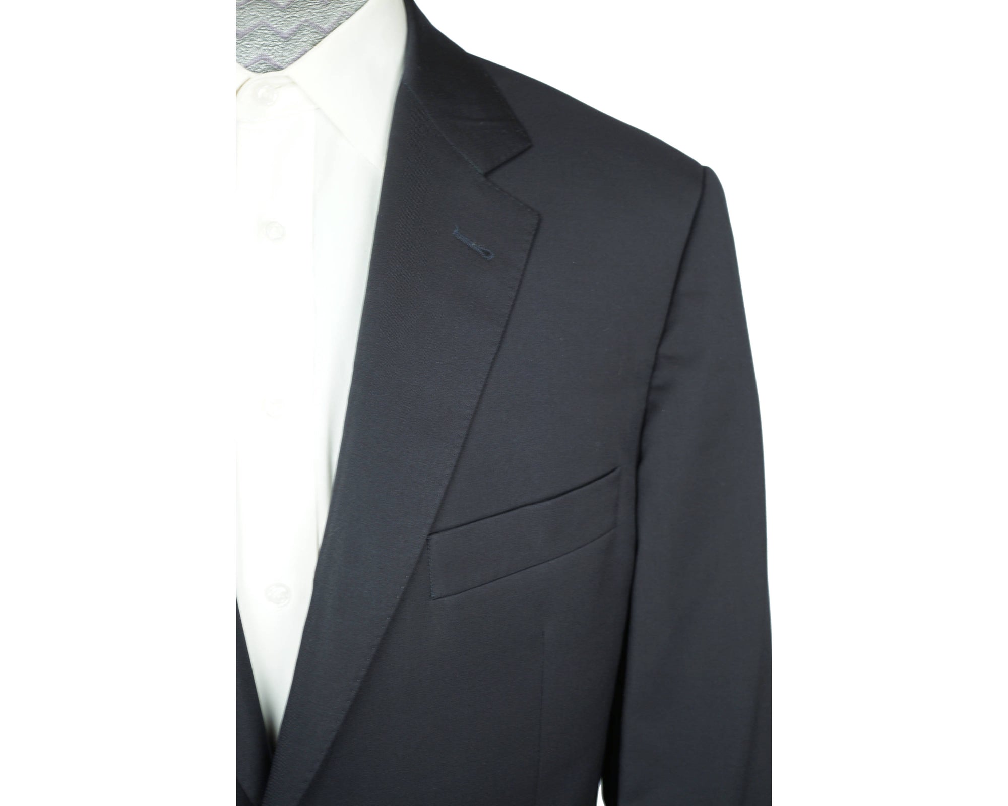 Burberry London Black Blazer Super 120 Wool Jacket Mens Sport Coat Size L Tall - Poppy's Vintage Clothing