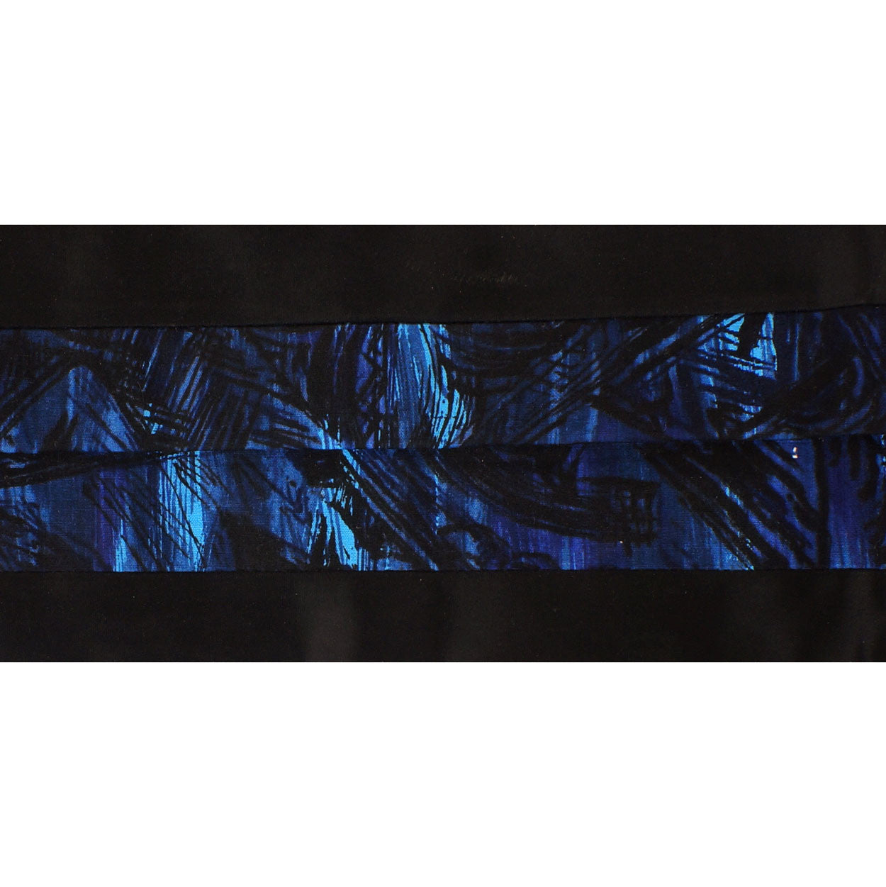 Vintage Tux Cummerbund Blue Abstract Pattern 1960s One Size - Poppy's Vintage Clothing