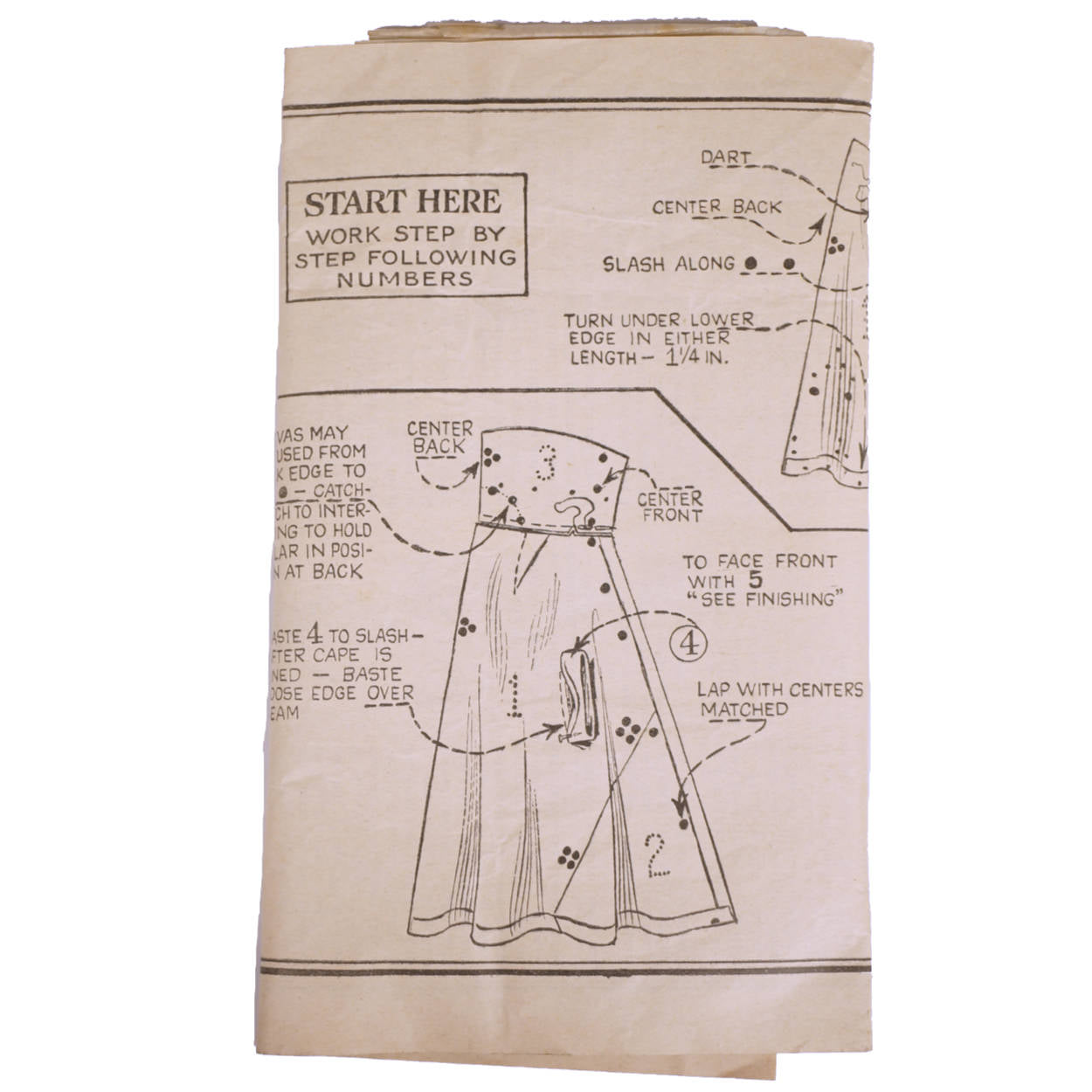 Vintage 1910s Butterick Pattern Ladies Cape 4287 Complete Size 40 Bust - Poppy's Vintage Clothing