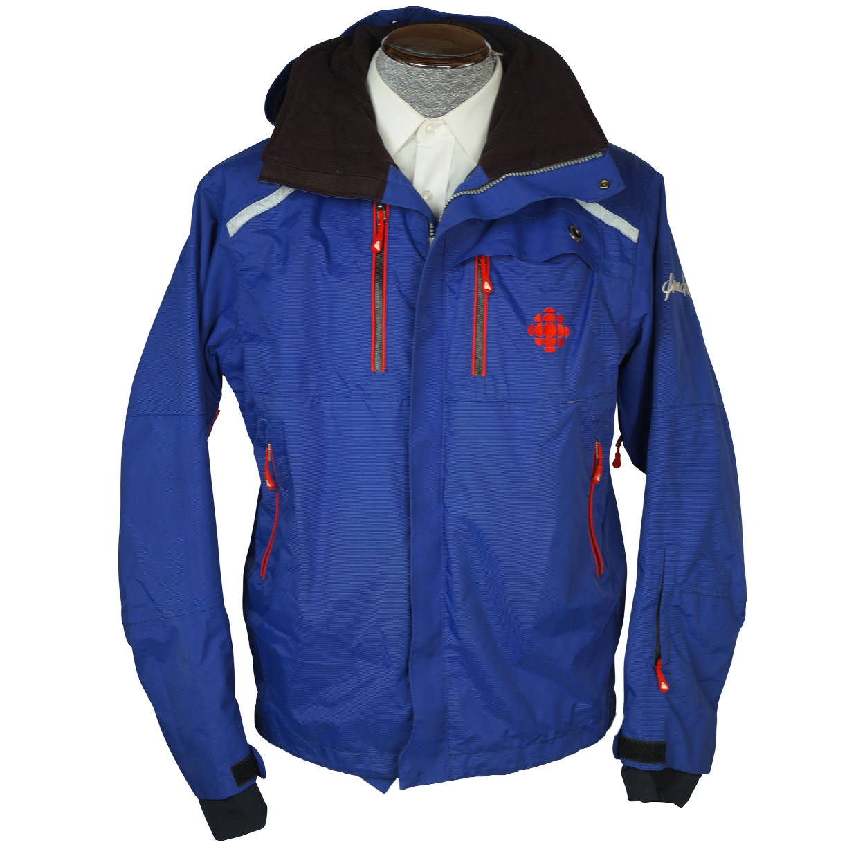 Vintage Mens Ski Jacket CBC Radio Canada Reporter Coat M L - Poppy's Vintage Clothing