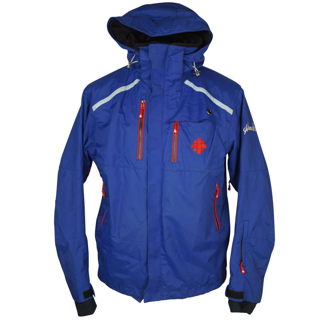 Vintage Mens Ski Jacket CBC Radio Canada Reporter Coat M L - Poppy's Vintage Clothing