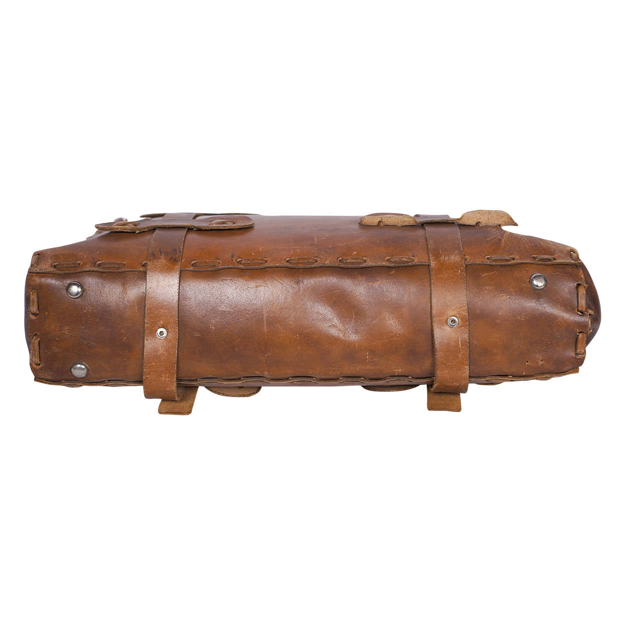 Vintage CBC Leather Briefcase Artisan Handmade 70s Satchel Handbag Attache Case - Poppy's Vintage Clothing