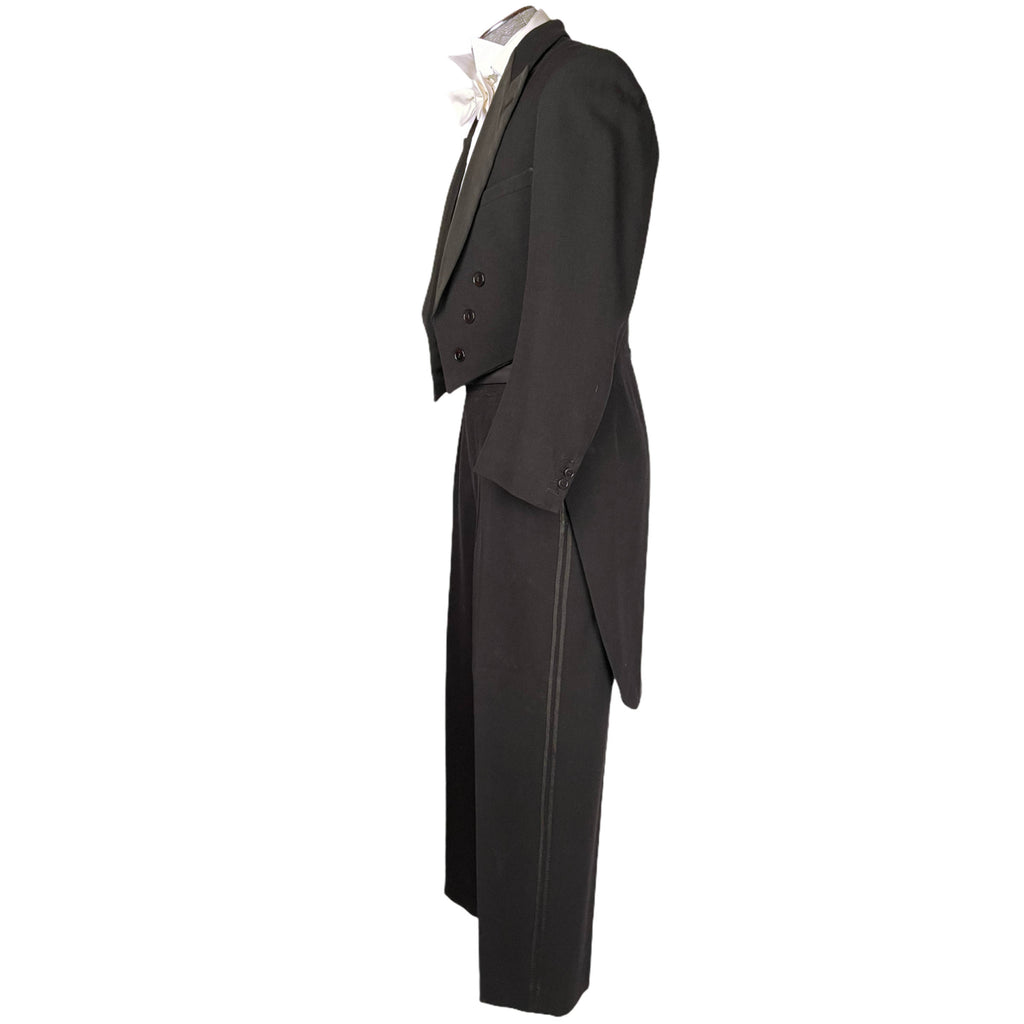 Vintage 50s English Tailcoat Suit Tuxedo Tails w Pants Sz M