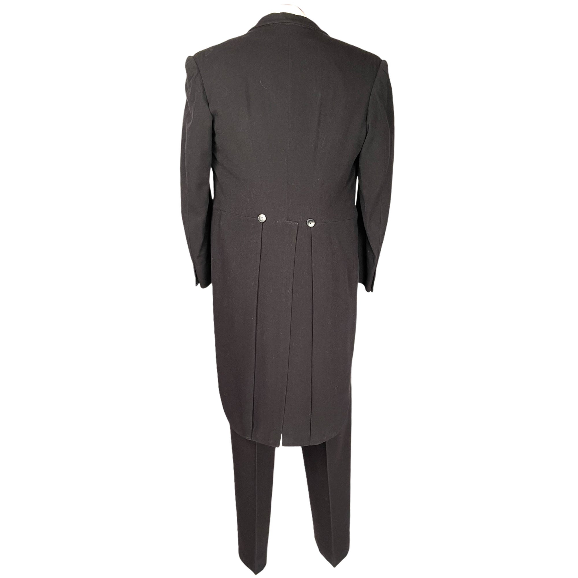 Vintage 50s English Tailcoat Suit Tuxedo Tails w Pants Sz M