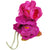 Vintage Gallic Rose Silk and Velvet Millinery Double Flower Pink & Violet Large - Poppy's Vintage Clothing