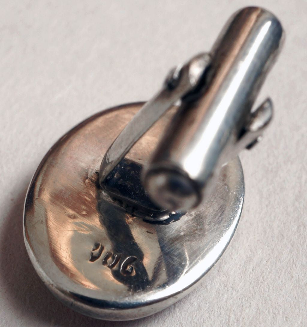 Vintage Silver Cufflinks - Centurion Carved Cameos - Poppy's Vintage Clothing