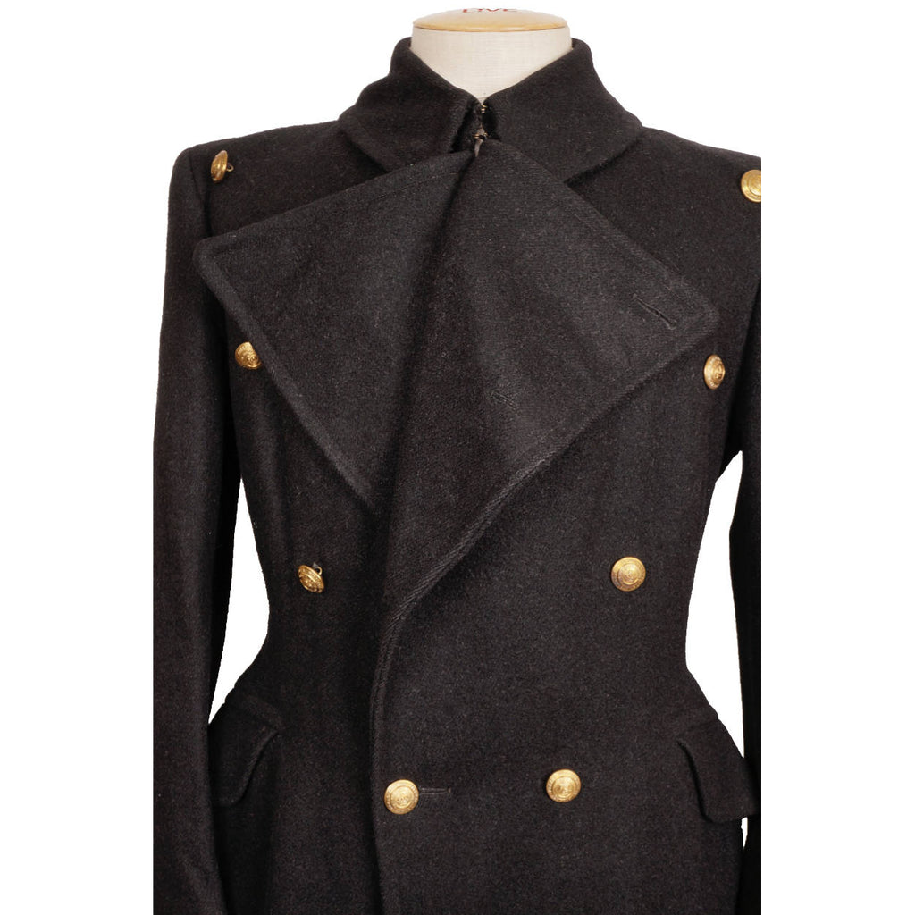 Vintage 1940s Royal Military College of Canada RMC Wool Great Coat - 1949 - Poppy's Vintage Clothing