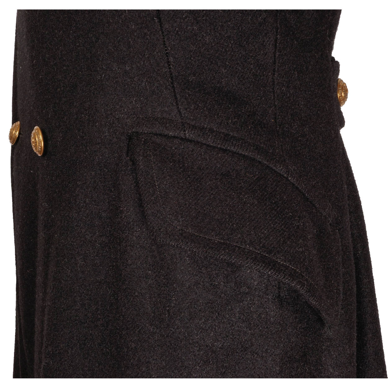 Vintage 1940s Royal Military College of Canada RMC Wool Great Coat - 1949 - Poppy's Vintage Clothing