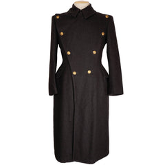 Vintage 1940s Royal Military College of Canada RMC Wool Great Coat - 1949 - Poppy's Vintage Clothing