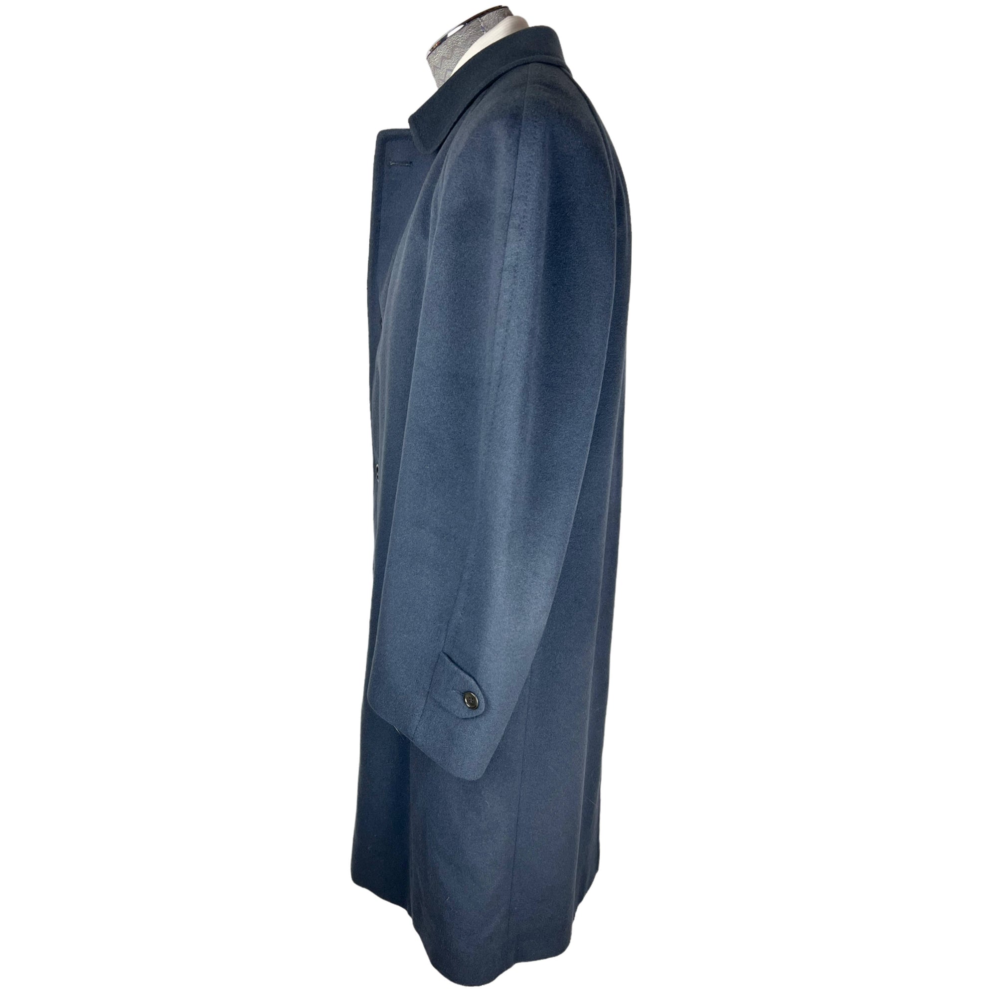 Canali Loro Piana 100% Cashmere Overcoat Blue Coat Sz 50 L