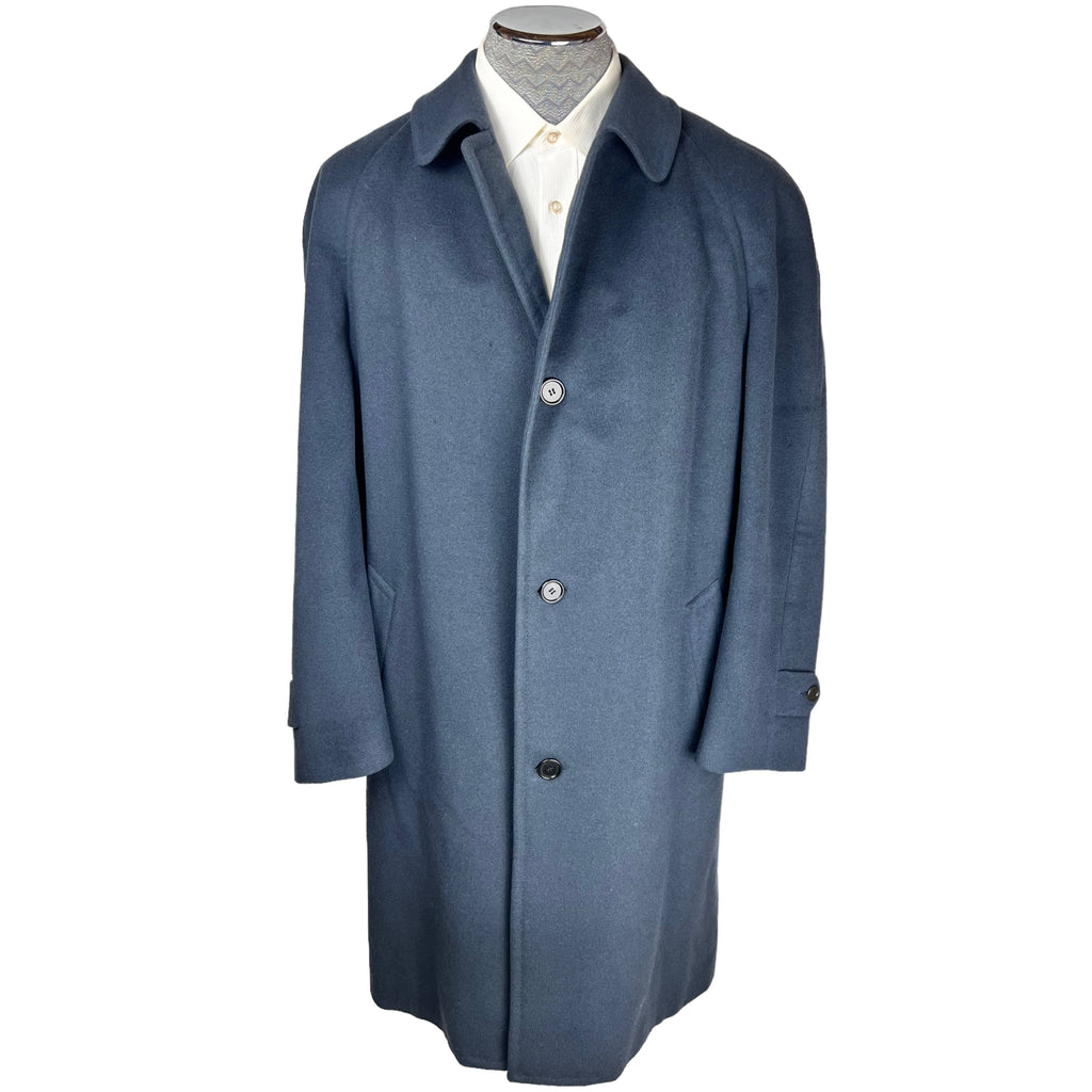 Canali Loro Piana 100% Cashmere Overcoat Blue Coat Sz 50 L