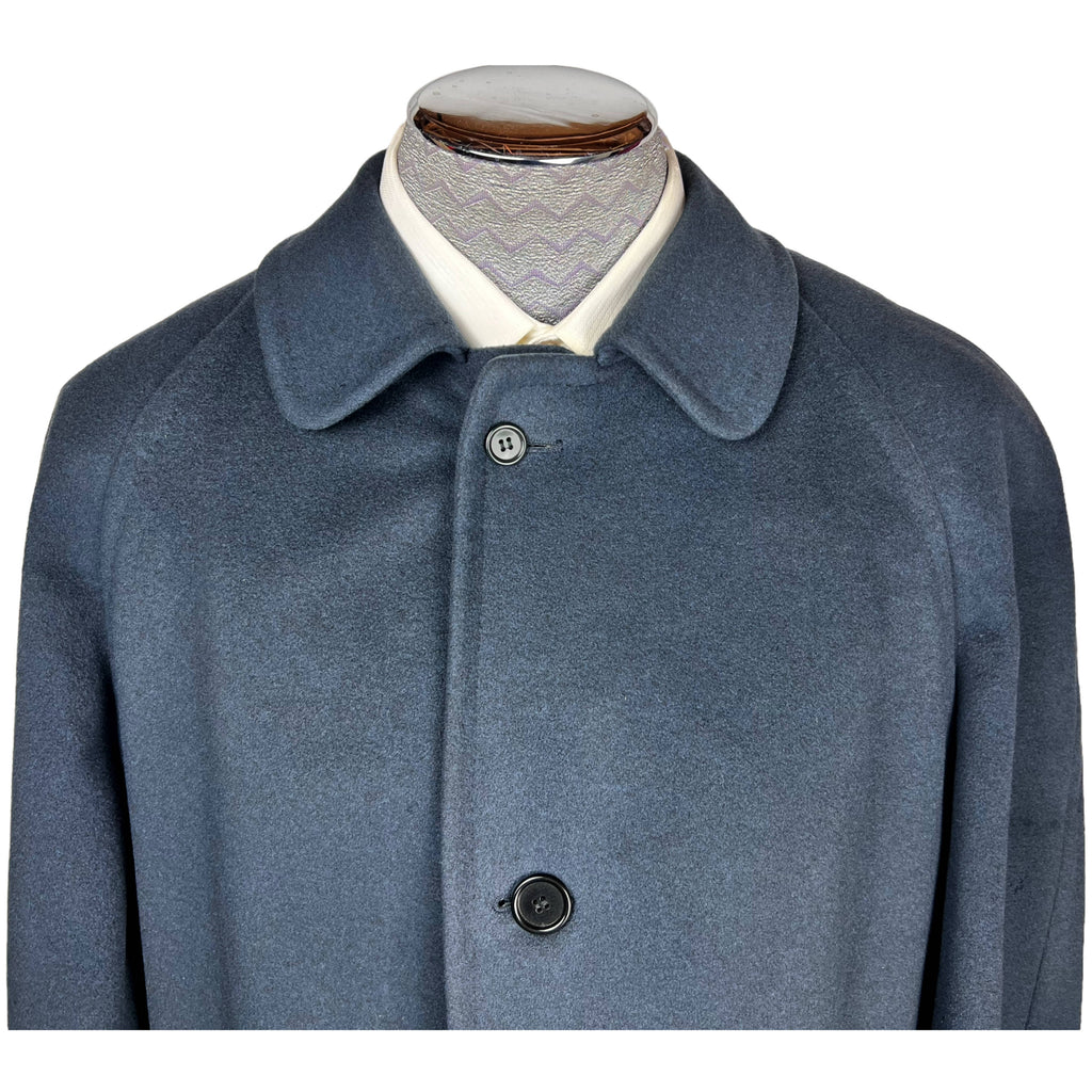 Canali Loro Piana 100% Cashmere Overcoat Blue Coat Sz 50 L