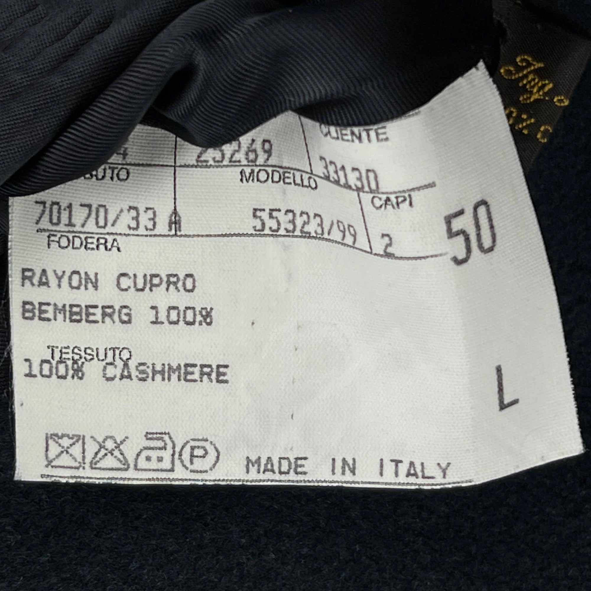 Canali Loro Piana 100% Cashmere Overcoat Blue Coat Sz 50 L