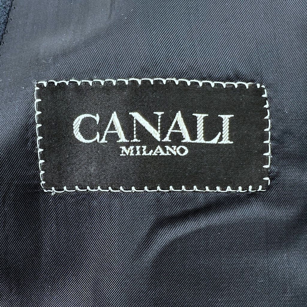 Canali Loro Piana 100% Cashmere Overcoat Blue Coat Sz 50 L