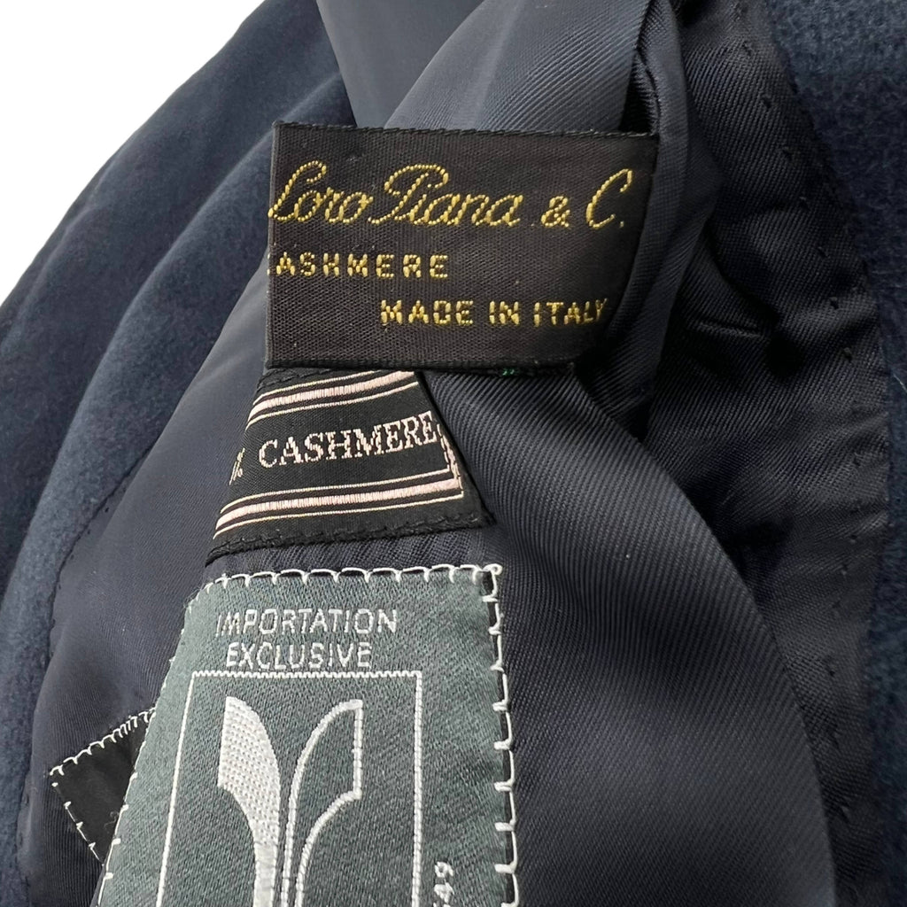 Canali Loro Piana 100% Cashmere Overcoat Blue Coat Sz 50 L