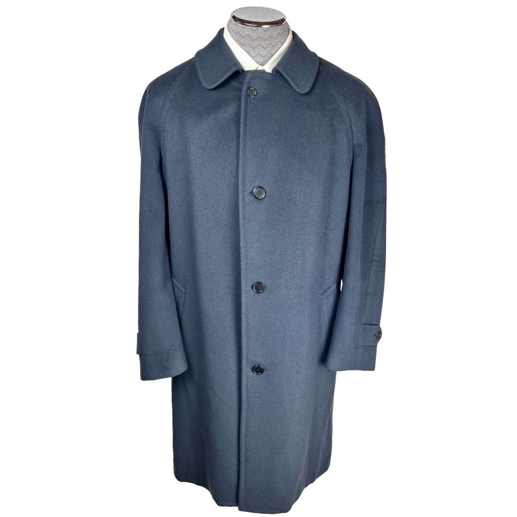 Canali Loro Piana 100% Cashmere Overcoat Blue Coat Sz 50 L