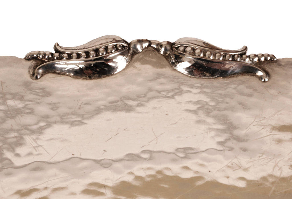 CARL POUL PETERSEN Canadian Sterling Silver Footed Cake Salver SERVING TRAY 12 Inch 750 grams - Poppy's Vintage Clothing