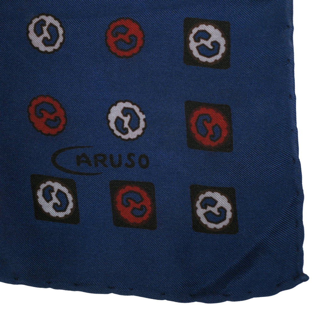 Vintage Caruso Italy Silk Twill Scarf Mens Square 31 Inch - Poppy's Vintage Clothing