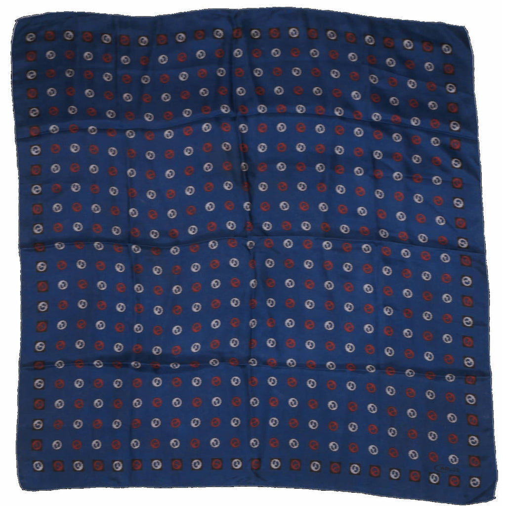Vintage Caruso Italy Silk Twill Scarf Mens Square 31 Inch - Poppy's Vintage Clothing