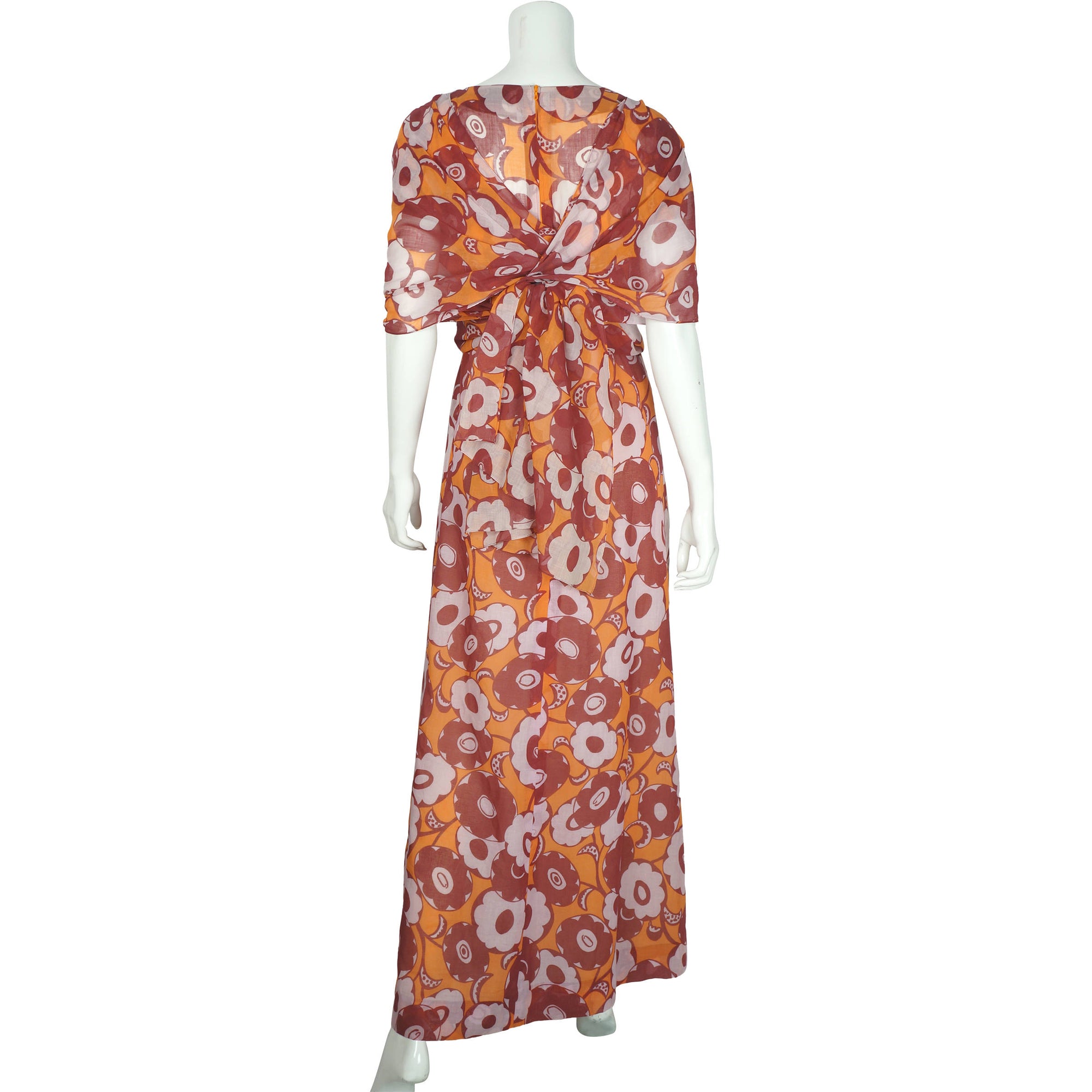 Vintage 70s Carven Paris Maxi Dress